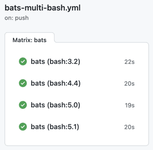 Running Your BATS Tests Against Multiple Bash Versions in GitHub